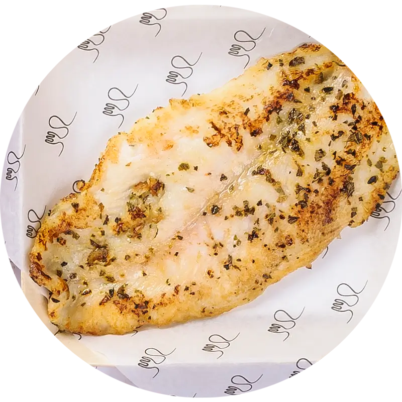 Menú 8 pescado a las finas hierbas, Alabama, almuerzo saludable a domicilio en Medellin